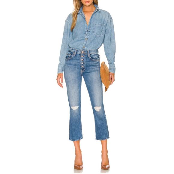 MOTHER Jeans The Pixie Tomcat Crop Jean Not Cut & Pasted 28 - Picture 1 of 7